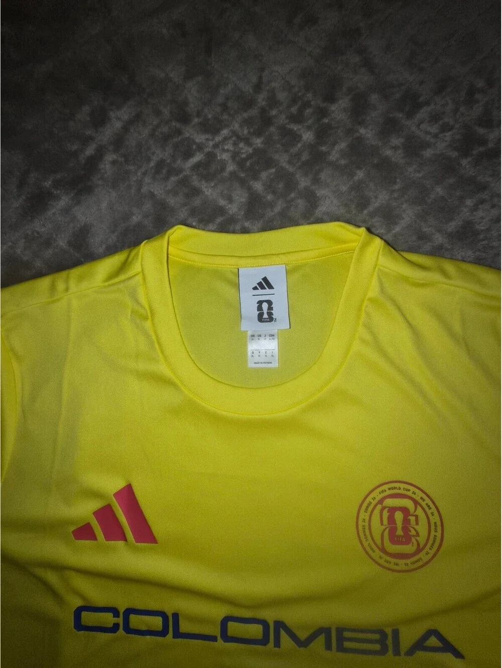 Adidas Colombia Soccer Jersey Yellow Size L Officially Licensed